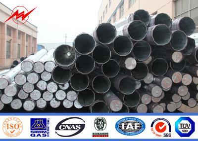 China 11M 2.5KN Octagonal Galvanized Steel Pole Bitumen Surface 34.5 KV Power Line Pole for sale