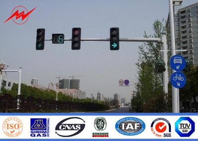 China 6.5m Height High Mast Poles / Road Lighting Pole For LED Traffic Signs , ISO9001 Standard for sale