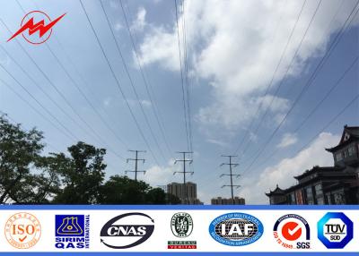 China  Polygonal 3mm 30 FT Electrical Power Pole 220KV Transmission Line Poles for sale