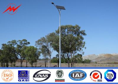 China 12m Galvanized Painted 400W Round Solar Street Lighting Poles For Road / Highway for sale