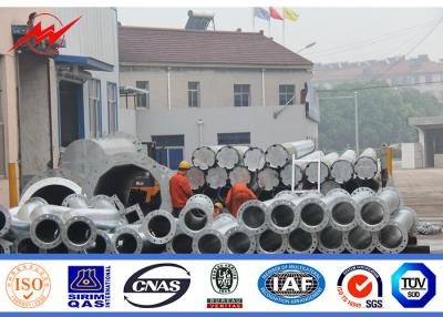China 12m Distribution Pole Galvanized Electric Steel Power Pole Cross Arm zu verkaufen