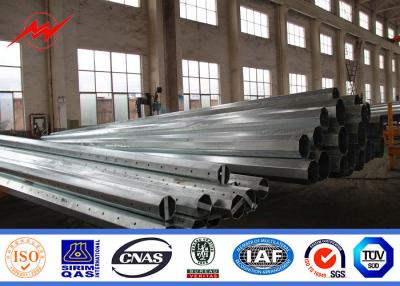 China 9 Meters Power Distribution Pole , Galvanised Steel Pole 200 Dan 400 Dan 650 Dan 800 Dan for sale