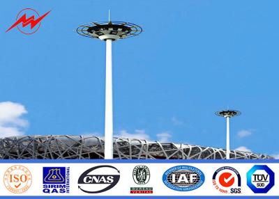 China 40M Outdoor Hot Dip Galvanized High Mast Tower With Rasing system for Stadium Lighting for sale