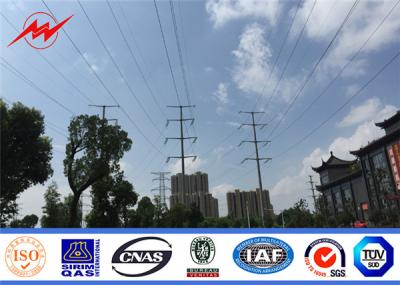 China 132kv Power Utility Poles Polygonal Tower Galvanized Steel Electric Pole for sale