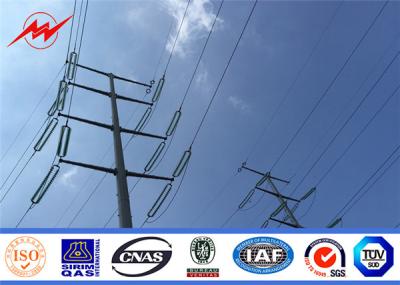 China 100KV Electric Transmission Line Steel Galvanized Pole , Electrical Power Poles for sale