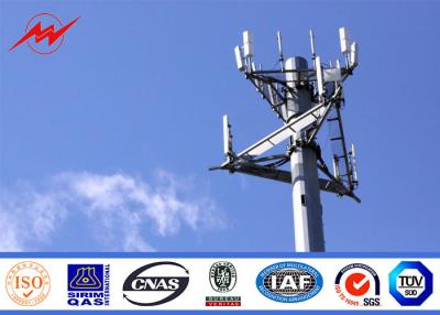 China Torre de aço de Polo da antena da telecomunicação mono para o sinal do telefone celular à venda