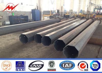 China 132KV Electrical Materials Octagonal Steel Power Pole , Galvanised Steel Poles for sale