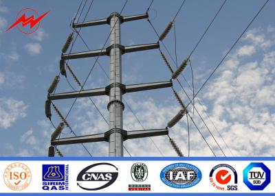 China 220kv Double Circuit Steel Power Pole Transmission For Overhead Line Steel Tower for sale