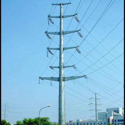 China High Voltage Galvanized Power Transmission Steel Poles For Electric Power Equipment for sale