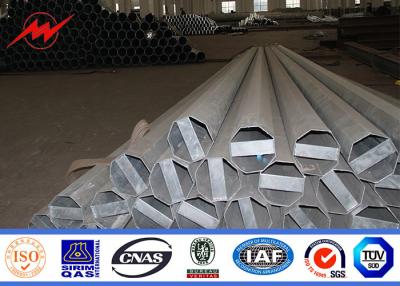 China 27.5m 40kn Galvanised Light Pole Transmission Tubular Steel Pole High Voltage for sale