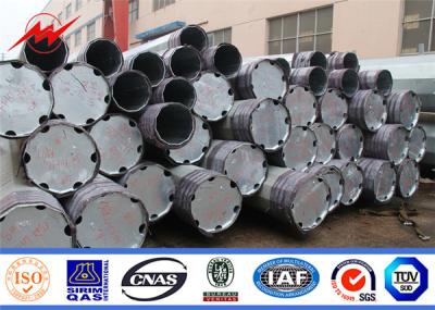 China 69KV Power Lines Galvanised Steel Tubular Electric Pole With Bitumen for sale