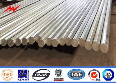 China 11.8m 5mm Thickness Steel Transmission Poles Hot Dip Galvanized for sale