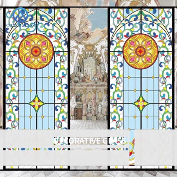 Quality Colorful Stained Glass Decorative Glass Panels Exterior Wall Roof Church for sale