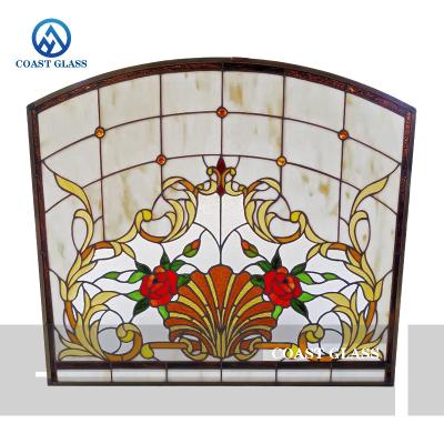 China Ventana de vidrio decorado con paneles redondos dentro de la iglesia católica en venta