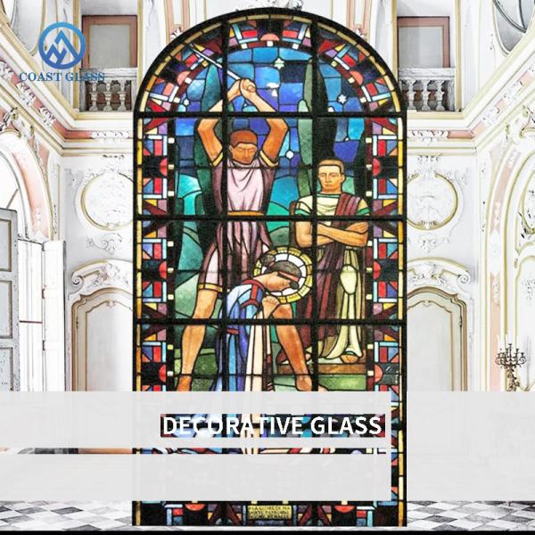 Quality Art Church Stained Glass Partition Sheets 3mm Interior Decoration for sale