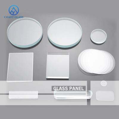 China Flachgeschliffene Kante Glasgeschnitt Größe Klar 1 mm 2 mm 3 mm 6 mm Dicke zu verkaufen