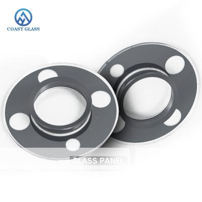 China Flat Circle Shaped Glass Cut To Size CCTV Camera Cover Glass for sale