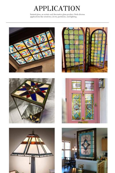 Quality Flower Custom Art Glass Window For Lamp Lighting Church Home Wall Decor for sale