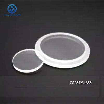 China Quartz Glass Dia 25mm Thickness 1mm Fused Silica Plate Round Shaped Step Quartz Glass Window for Optical Use for sale