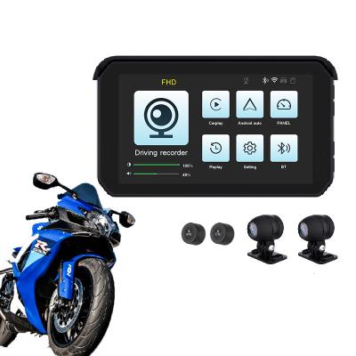 China 5-Inch Touch Motorcycle GPS Navigator Waterproof and CarPlay/Android Auto Integration for sale