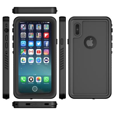 China Waterproof IPX8 Mobile Phone Protective Cases Black Color For IPhone X for sale