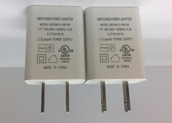 Quality 5V1A Universal Mobile Phone Travel Charger With UL and Efficiency Level 6 for sale