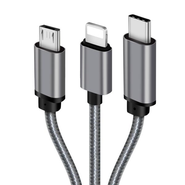 Quality Multi High Current USB Cable , 8 Pin Lightning Short USB To Micro USB Cable for sale