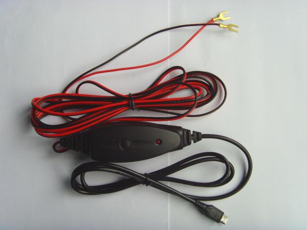 Quality 24V Hardwire Portable Mobile Phone Car Charger 1A Red Color For Dash Camera and for sale