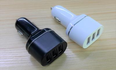 China 5V6.3A 30W 3 Port Mobile Phone USB Car Charger Cigarette  Car Charger For IPhone for sale