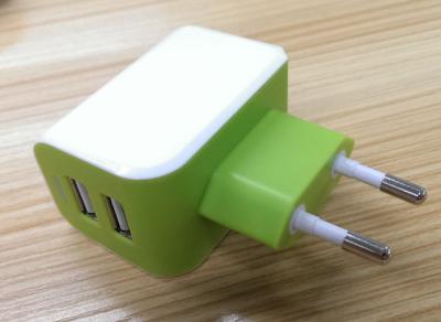 China European Plug Multi USB Travel Charger 3.1A Dual USB Port For IPhone / Galaxy for sale