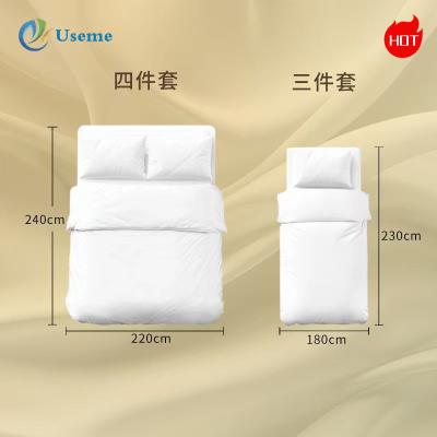 China Filled Cotton Hotel Disposable Products Rectangular Disposable Bedding For Travel for sale