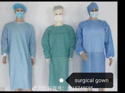 China Isolation Disposable Surgical Gowns Surgical Nonwoven Gown Disposable Patient Gown for sale