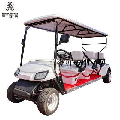 China Factory Price Passenger 4 Wheel 6 Wheel Golf Car Sightseeing Bus Car Tourist Golf Cart 3500*1200*1900mmH for sale