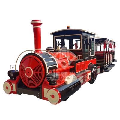 China ALLOY 42 Passenger Merry Christmas Tourist Bus Car Sightseeing Tour Train With Steam Engine Or Diesel Electric à venda