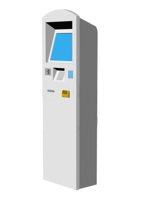China Coin Acceptor and A4 Laser / Thermal Printer Wifi Free Standing Kiosk with Infrared Touch Screen for sale