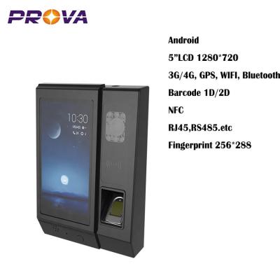 China 5“ LCD 1280*720 het Biometrische het Apparaat van de Vingerafdrukscanner Geschikte Gebruiken Te koop