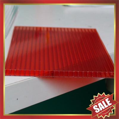 China Red Hollow polycarbonate Sheet,color hollow polycarbonate sheet,cell polycarbonate sheet,pc sheeting for building cover for sale