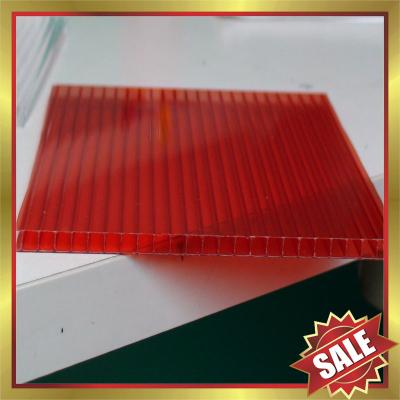 China Red Hollow polycarbonate Sheet for sale