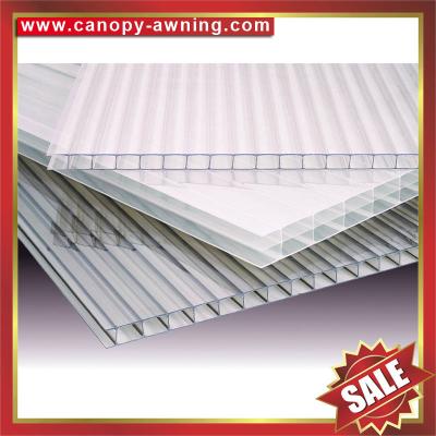 China excellent greenhouse roofing polycarbonate PC sun multi four twin wall hollow sheet sheeting plate board panel for sale