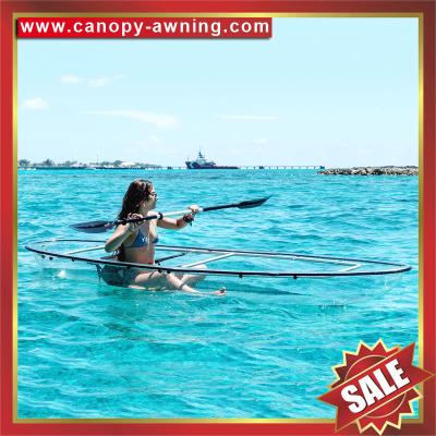 China excellent fishing touring transparent clear crystal PC polycarbonate canoe kayak boat for sale,manufacturers from China for sale