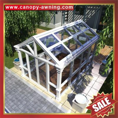 China prefab solar villa balcony garden gazebo glass aluminium aluminum sunroom sun room house sunhouse cabin enclosure kits for sale