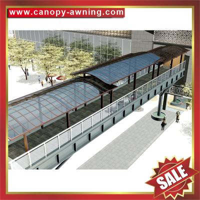 China outdoor aluminium alu aluminum polycarbonate gazebo patio corridor walkway passage canopy awning canopies shelter cover for sale