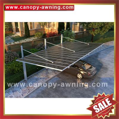 China super durable alu aluminum polycarbonate carport parking car shed shelter for villa house building cottage garden park for sale