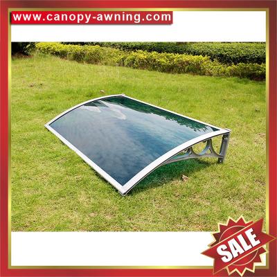 China nice diy door window pc polycarbonate canopy awning shelter canopies cover with cast aluminum alu bracket arm support for sale