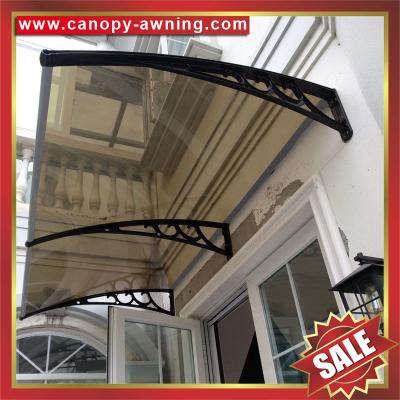China hot sale house door window pc polycarbonate diy canopy awning shelter canopies cover with aluminum alu bracket support for sale