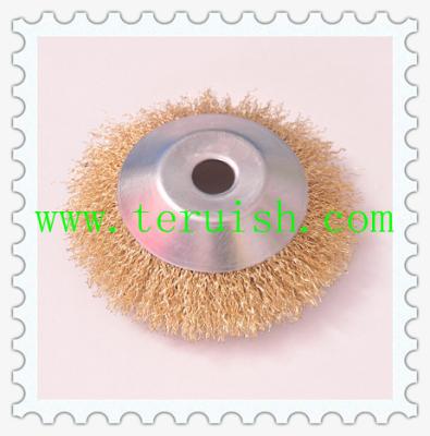 China Crimped Wire Hole Plate Wheel Brushes TRC04 for sale