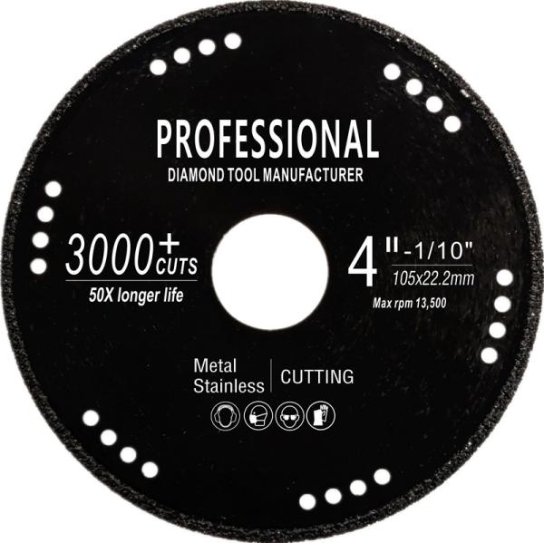 Quality 125mm Metal cutting Vacuum brazed diamond multifunctional saw blade for stainless steel for sale