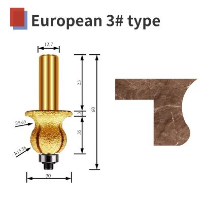 China Chamfer router bit diamond European 5 types marble stone granite CNC engraving tool for sale
