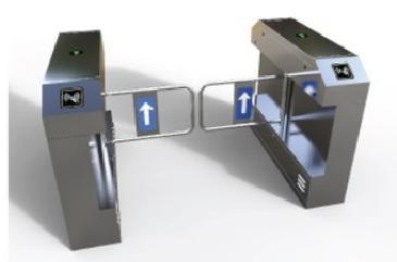 Quality Silver Security Turnstile Barrier Gate Stainless Steel Enhanced Protection for sale