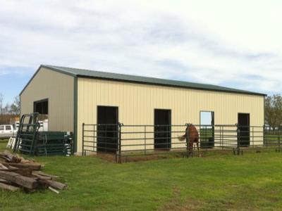 China Great color steel chicken horse cow poultry farm barn house building with CE Prefab House for sale